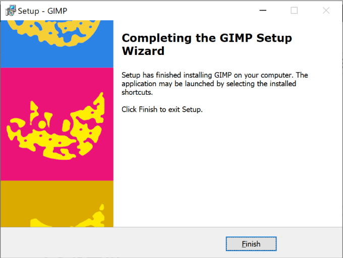 GIMPのインストール完了