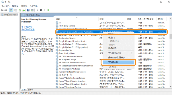 Function Discovery Resource Publicationのプロパティ