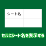 セルにシート名を表示する方法