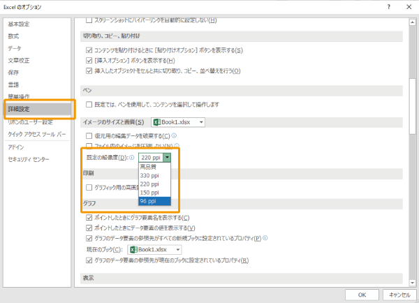 デフォルトでの画像の圧縮を指定する