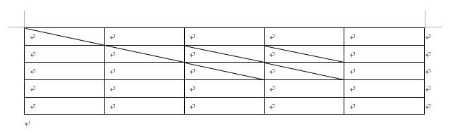 ワードの表の斜線の引き方サンプル